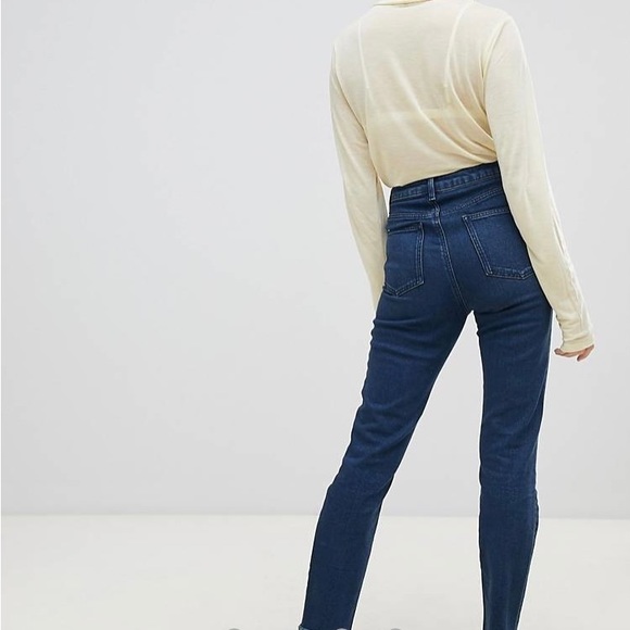 Asos high waisted button fly jeans. Sz 30 - Picture 2 of 8